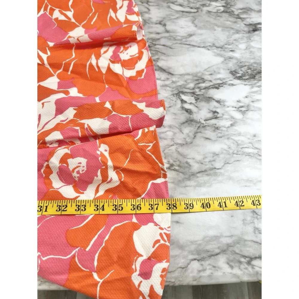 Teri Jon For Rickie Freeman Floral Cotton Woven‎ V Neck Knee Length Dress Sz 6